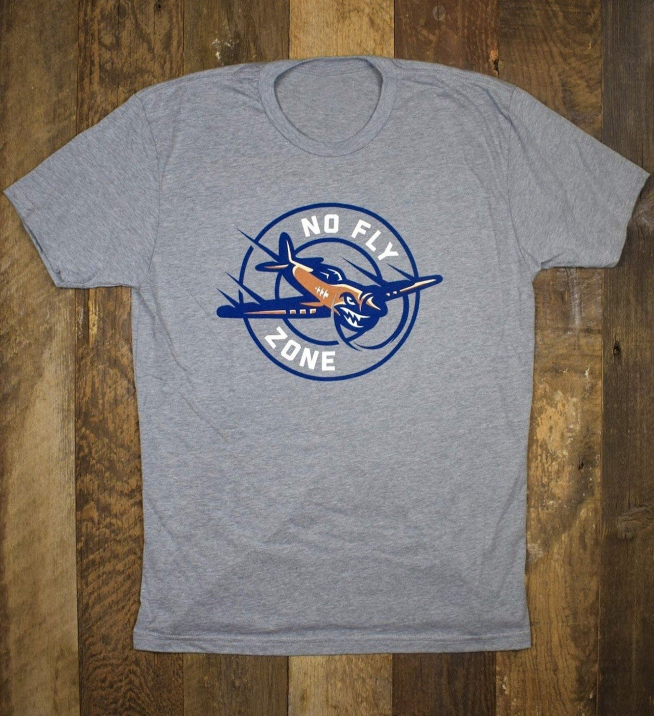 No Fly Zone Tee - Heather Grey