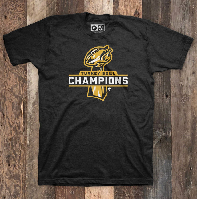 Turkey Bowl Champions Black Heather T-Shirt