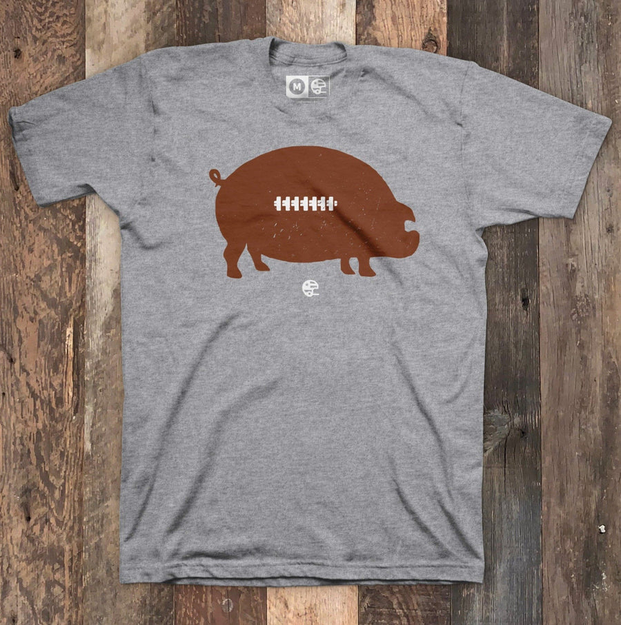 Pigskin Football Heather Grey T-shirt